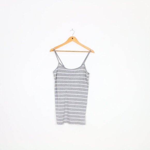 *MyStyle Grey and White Stripped Cami Tank Top - Picture 4 of 6